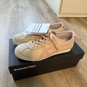 Onitsuka Tiger by Asics Cream and Pink Sneakers